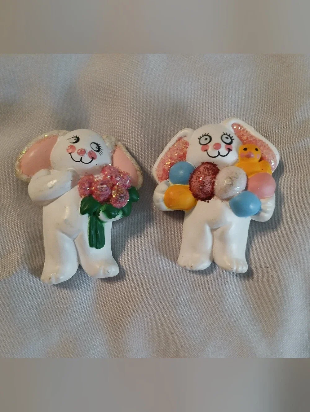 Vintage Whimsical Set of Easter Bunny Pins